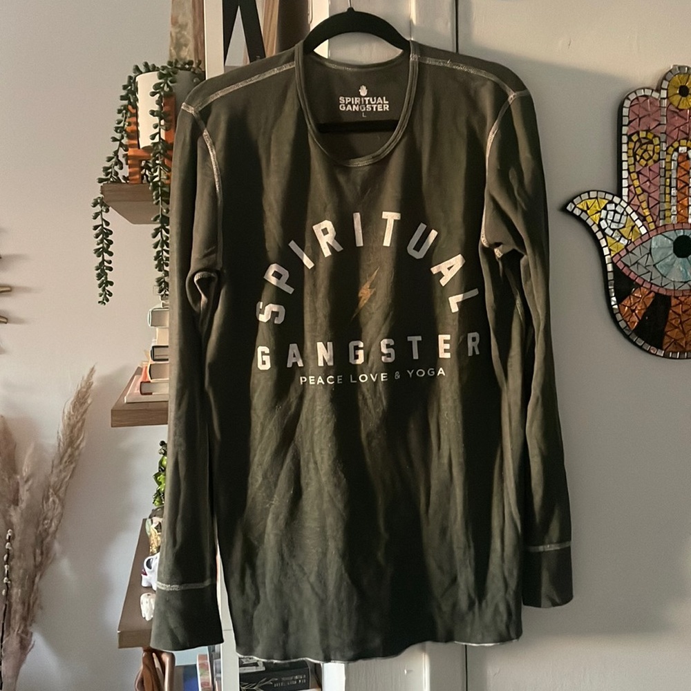 Spiritual gangster thermal long sleeve shirt